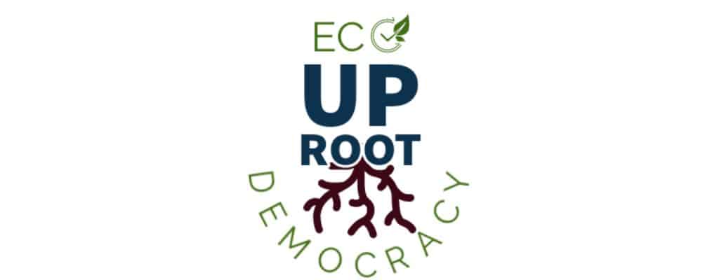 Logo for Up-Root Eco-Democracy, a project about EU elections and Climate Change